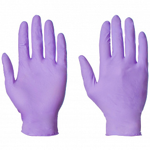 Перчатки нитриловые фиолетовые 50шт (25 пар) #S#