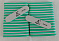 Пилка шлифовка 100/180 Kyassi овальная двухсторонняя 9*2 см 30 шт упак #зеленый#