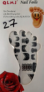 Наклейки Nail Foils для ногтей на ногах #№27#