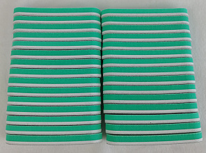 Пилка шлифовка 100/180 Kyassi овальная двухсторонняя 9*2 см 30 шт упак #зеленый#