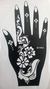 Трафарет для правой руки #S116R#