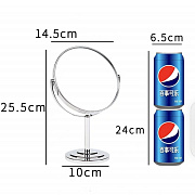 Двустороннее зеркало для макияжа Серебро C
