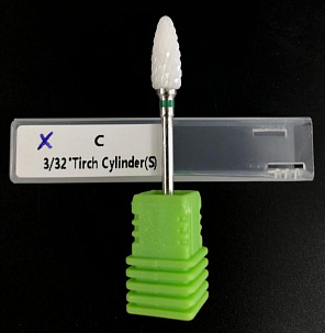 Фреза керамическая X "Tirch Cylinder" С, белая,#обод зеленый#