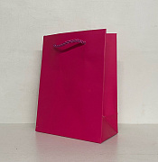 Бумажные пакеты 12*16*6.5 см #Малиновая # 3шт/уп