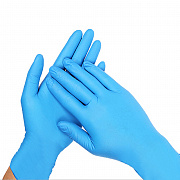 Перчатки  винило-нитриловые синие 100шт (50 пар) #L#
