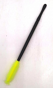 Щёточки для ресниц силикон 50шт #(чёрная ручка - желтая щётка)#
