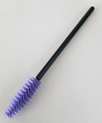 Щёточки для ресниц 50шт #(черная ручка - фиолетовая щётка)#