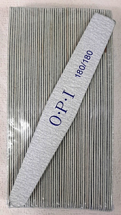 Пилка тонкая OPI на деревянной основе #180/180 50шт. трапеция#