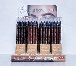 Карандаш для бровей с аппликатором Easy Brow MISS DEMI, 0,7гр 9249-G №203 brown tone