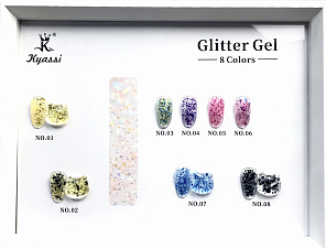 KYASSI гель лак Glitter Gel №08