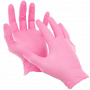 Перчатки  винило-нитриловые розовый 100шт (50 пар) #M#