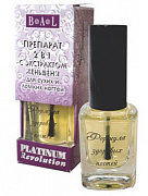 BAL. Platinum Revolution. #№10 Препарат 2 в 1 с экстрактом женьшеня для сухих и ломких ногтей 10 мл#