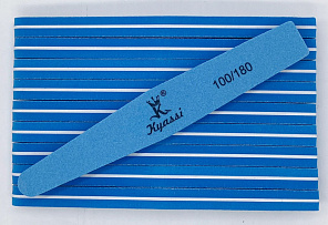 Пилка шлифовка Kyassi однотонная 100/180 #трапеция10шт/ уп# синий