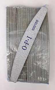 Пилка тонкая OPI на деревянной основе #100/100 50шт. лодочка#