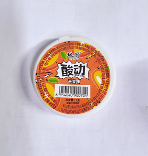 Конфеты драже кислые Манго DI ZHOU, 13гр