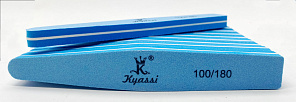 Пилка шлифовка Kyassi однотонная 100/180 #трапеция10шт/ уп# синий