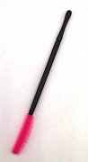 Щёточки для ресниц силикон 50шт #(чёрная ручка- малиновая щётка) №2#