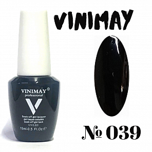 VINIMAY гель-лак 15 мл #№ 039 чёрный#
